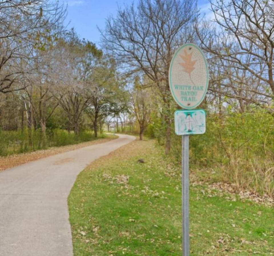 Nearby entrance to White Oak Trail for an energizing run or a relaxing stroll.