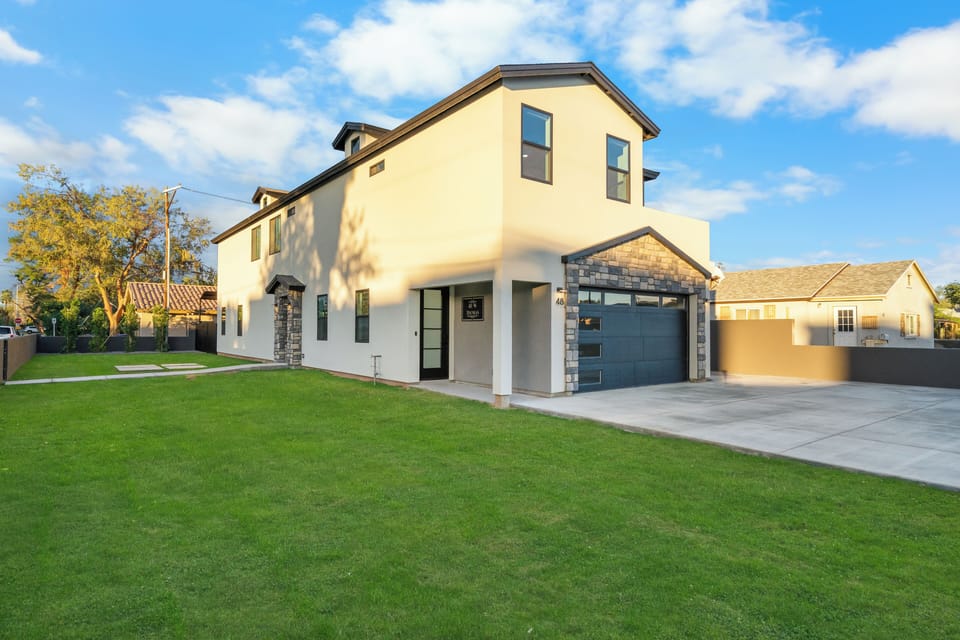 Entry to house. Two-car garage and 4 spots in driveway