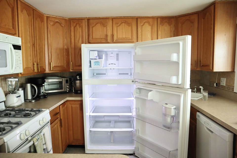 Well stocked kitchen. 