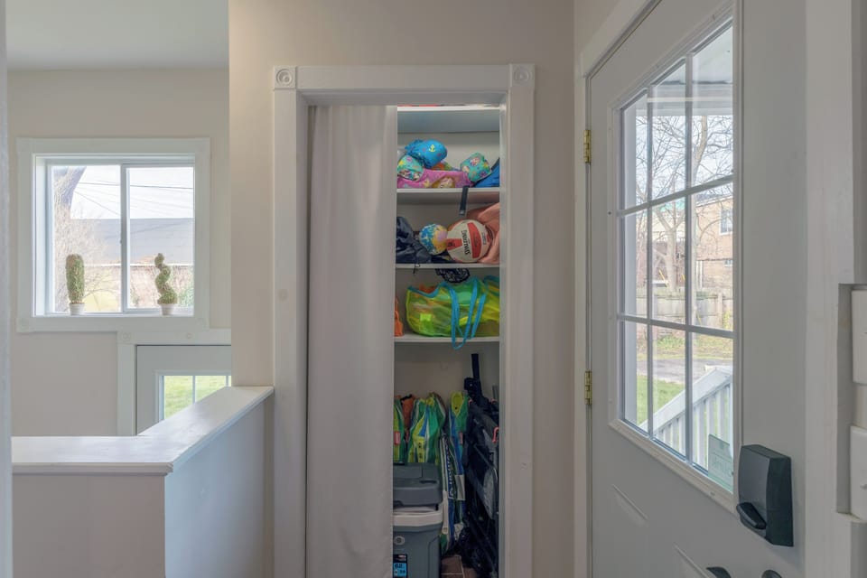 Beach accessories closet