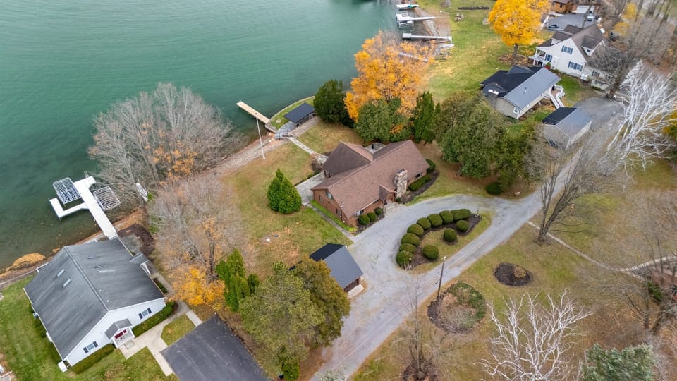 Aerial view of main house