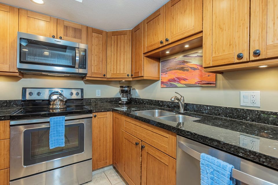 Fully equipped kitchen with everything needed for easy meal prep