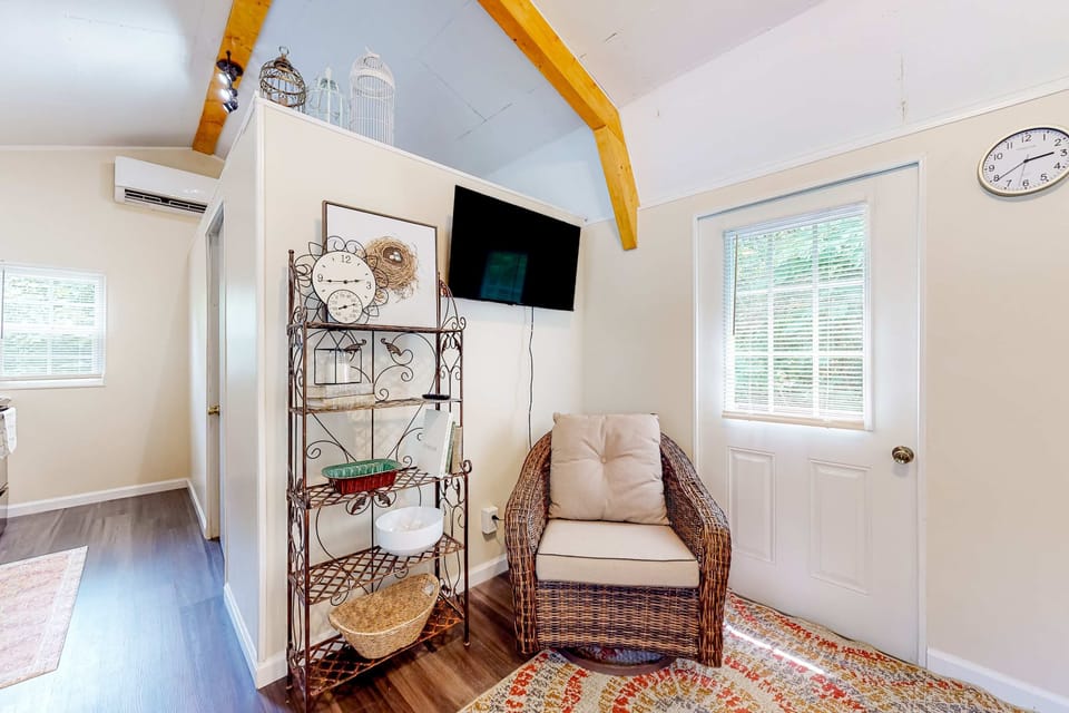Charming sitting area awaits! A bright space with rustic charm, perfect for morning coffee or evening relax!