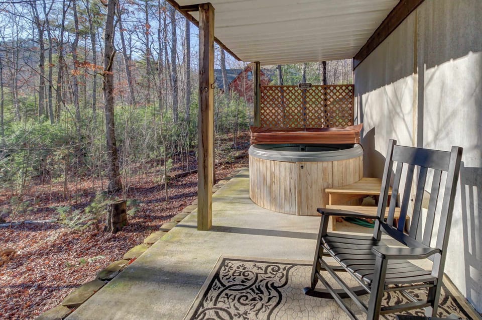 Hot tub retreat awaits. And, unwind in the bubbling hot tub while surrounded by serene forest views!