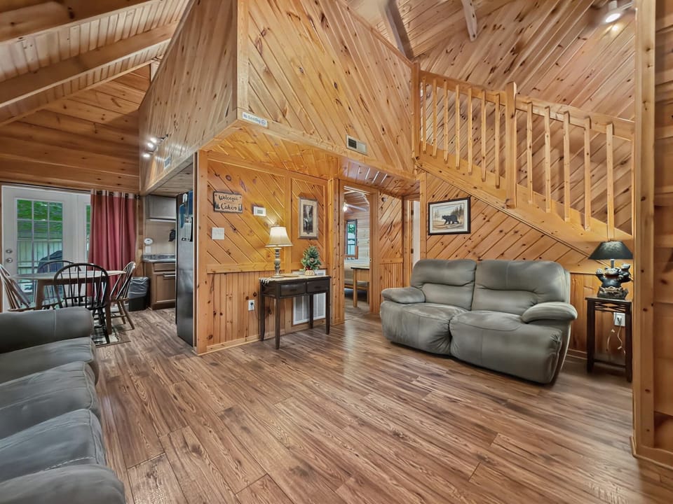 Living Room, rustic charm meets modern comfort with inviting wood accents and abundant light!