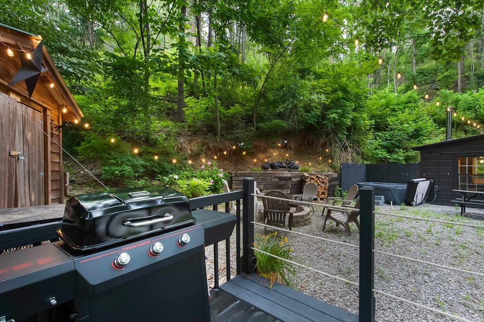 Enjoy alfresco grilling and relaxed evenings beneath twinkling lights!
