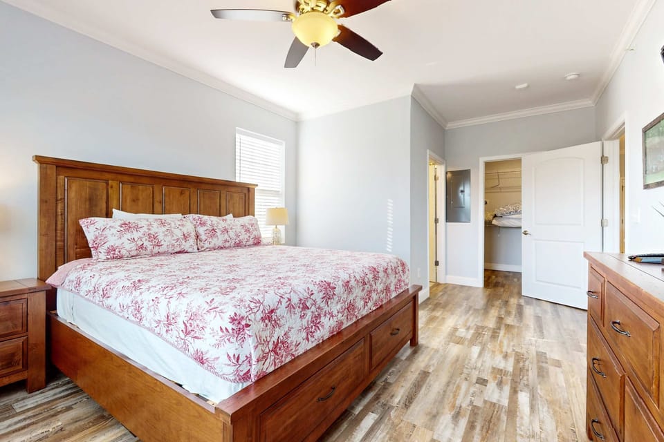 Bright and airy with a charming floral touch, perfect for restful nights!