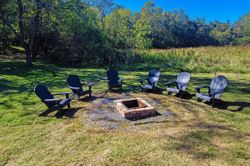 Fire pit retreat awaits. And, gather around for stories and s'mores under a starlit sky!