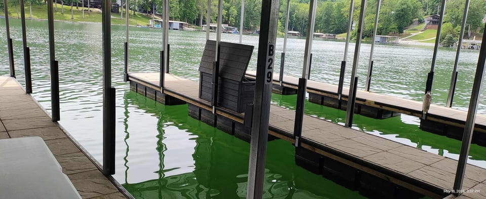 Enjoy stunning lake views and easy boat access from your private dock!