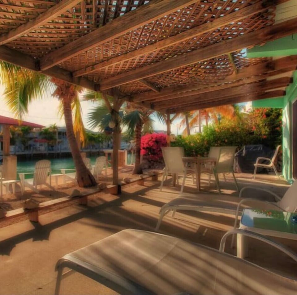 Relax on the patio and watch the sunset.