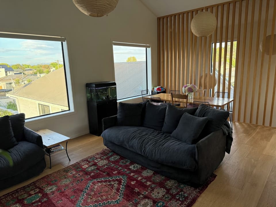 Open plan living upstairs