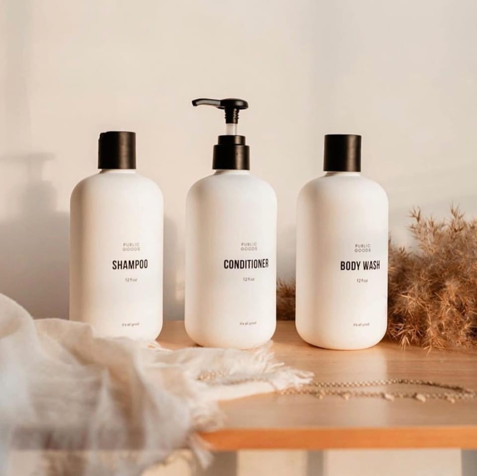We’ve partnered with Public Goods to provide quality eco friendly products to our guests