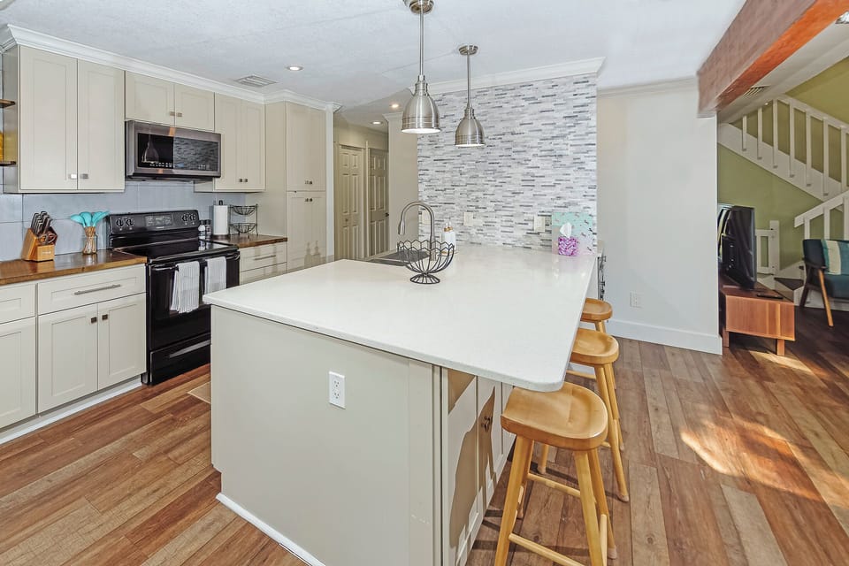 Large kitchen island with sink