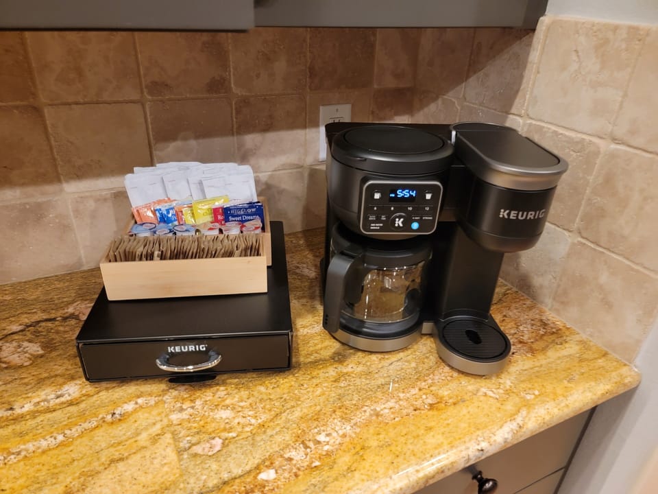 Large selection of coffee, tea and hot cocoa for use in the Keurig
