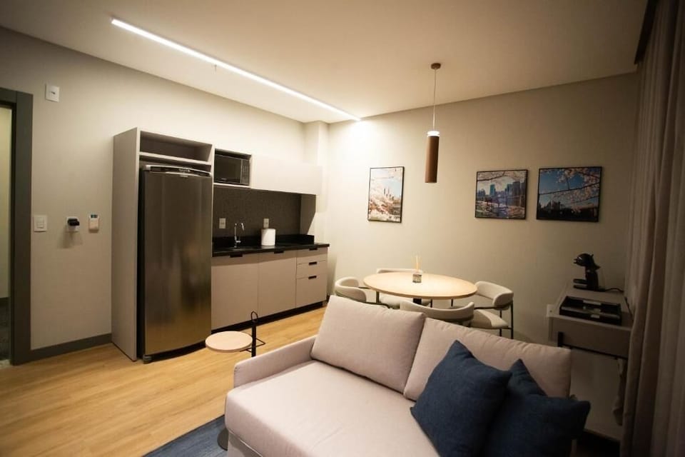 Cook simple favorites in the sleek kitchenette, then dine nearby.