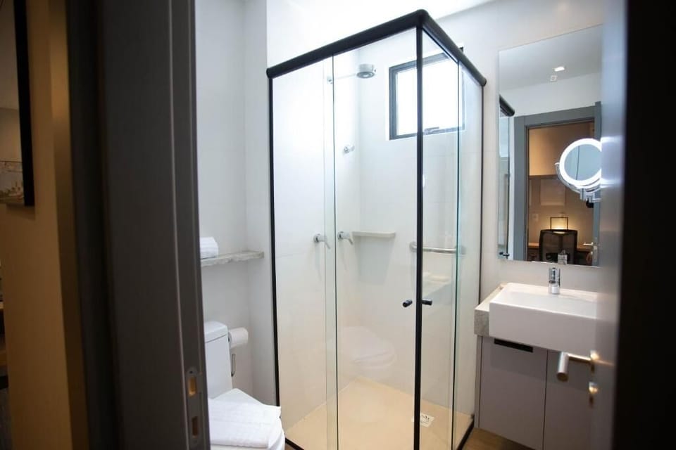Start your day in a bright, spotless bath space.