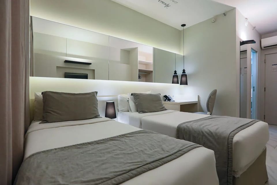 Settle into crisp twin beds for an easy night’s sleep.
