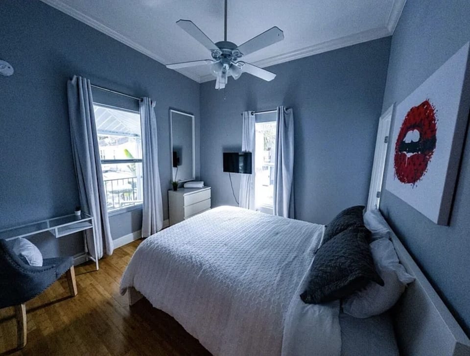Appliance, Ceiling Fan, Bed, Bedroom, Furniture