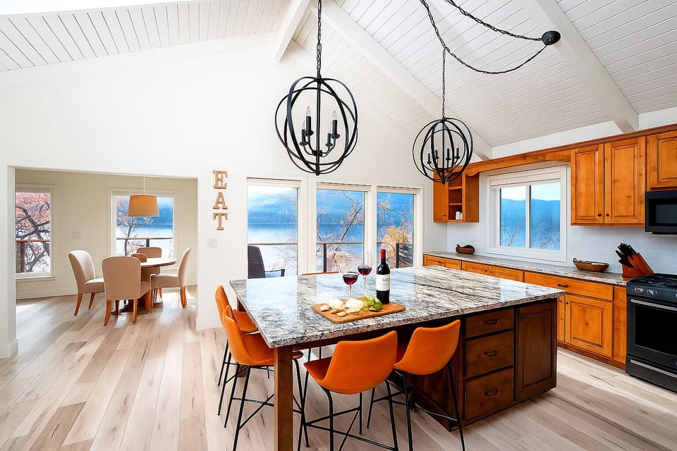 Wake up to lake views and sip your coffee in stunning natural light.