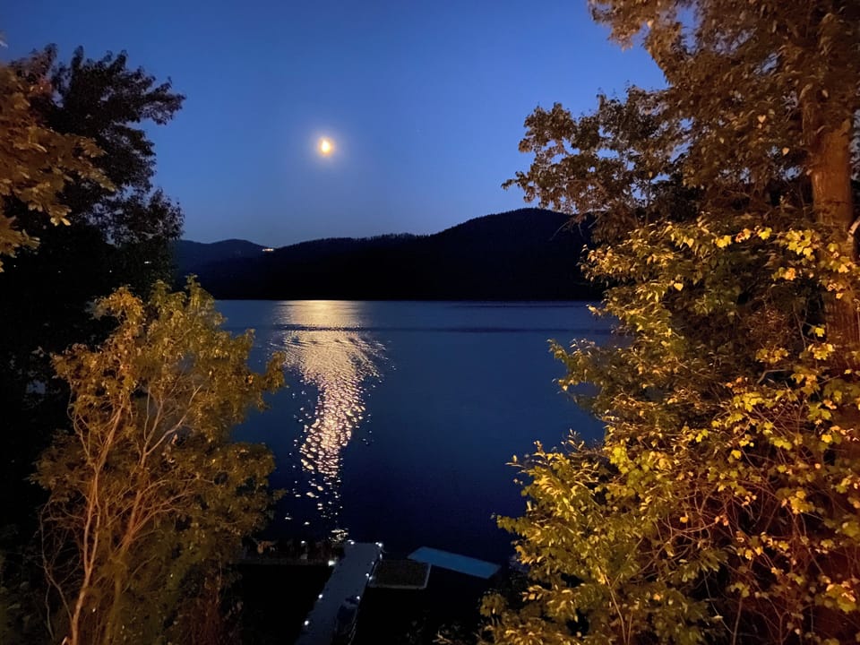 Moonlight magic over the lake ✨ Evenings here are something special 