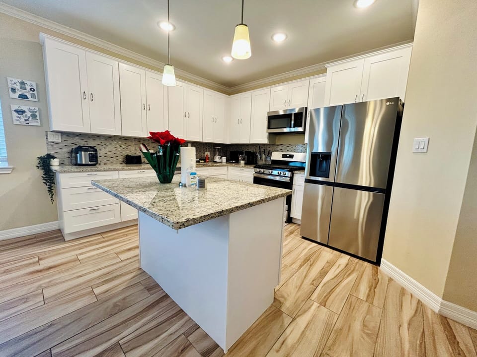Fully stocked kitchen