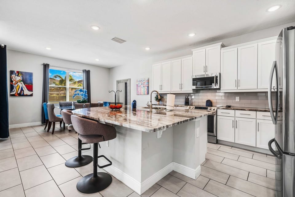 Gourmet kitchen with tons of counter space for easy family meals.