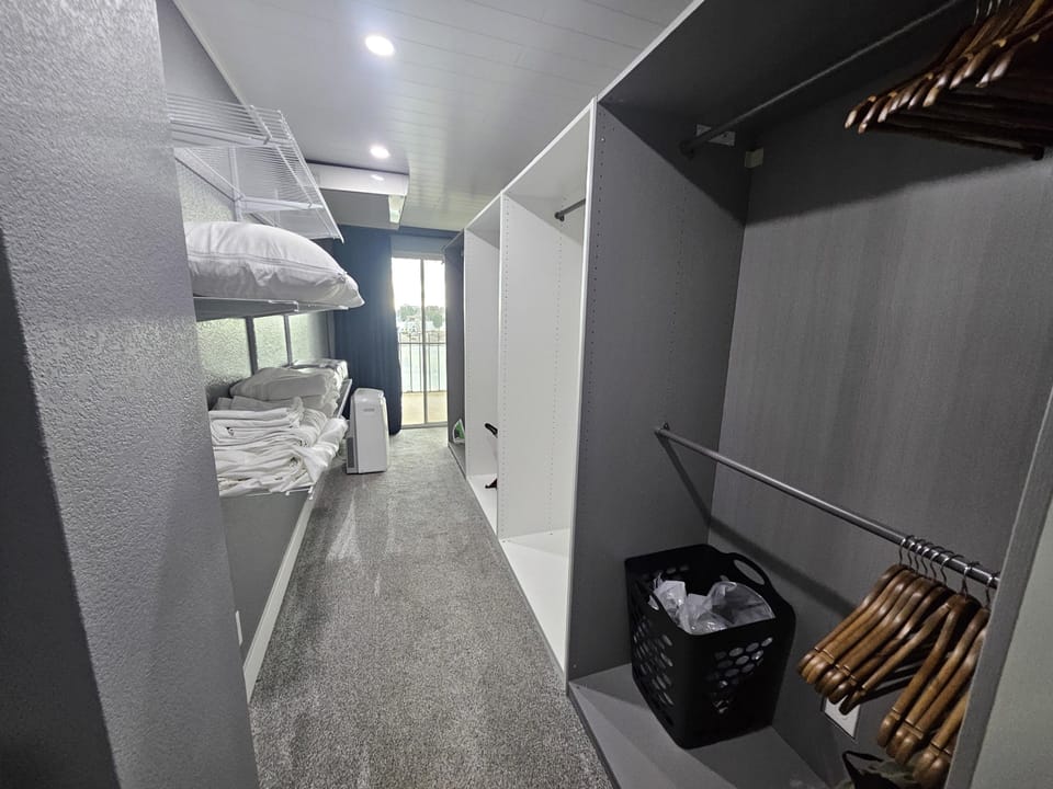 Master walk-through closet with TONS of storage space!