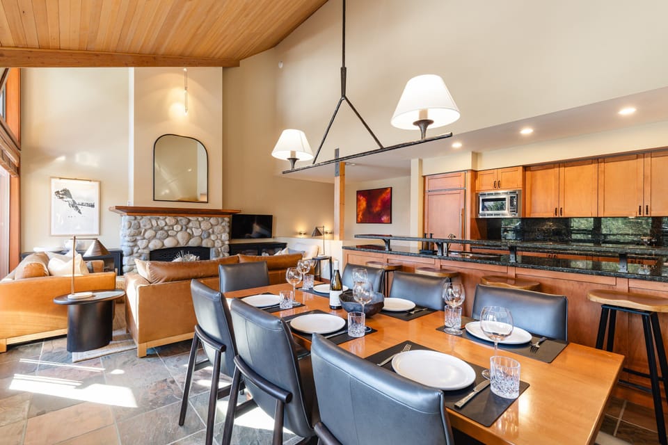 Dining Room - Large table for entertaining, open onto living room and kitchen, bright and spacious