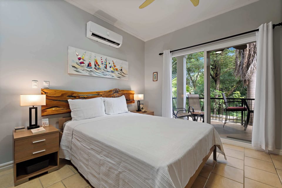 Serene slumber, then balcony breezes beckon.

