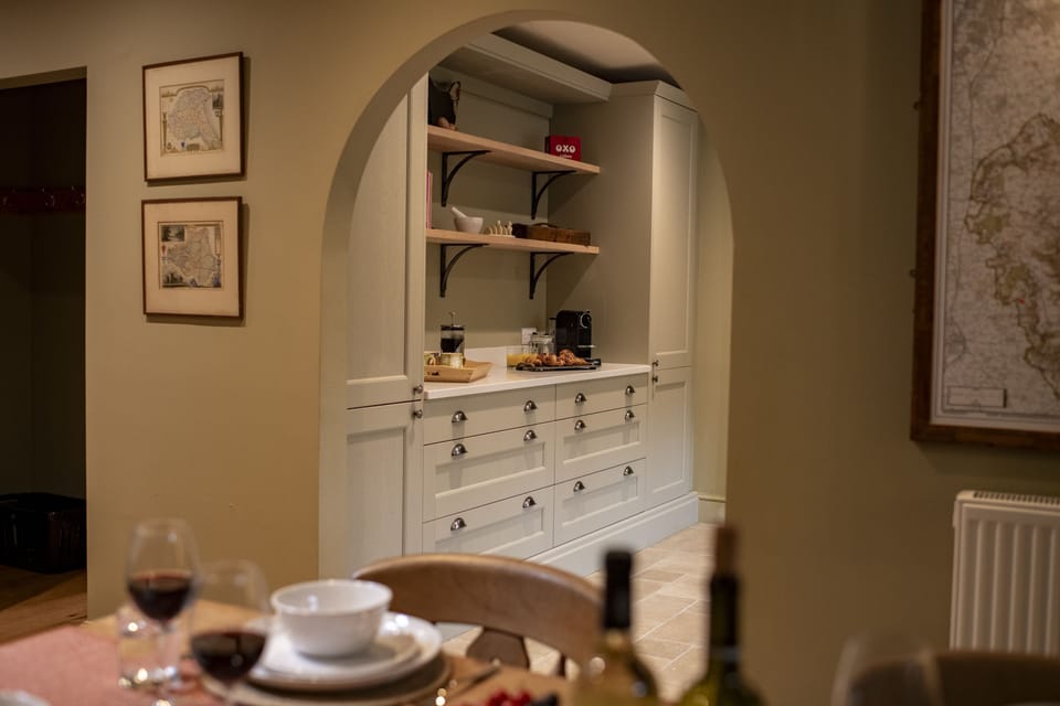 Ground floor: Dining room leading through to the kitchen