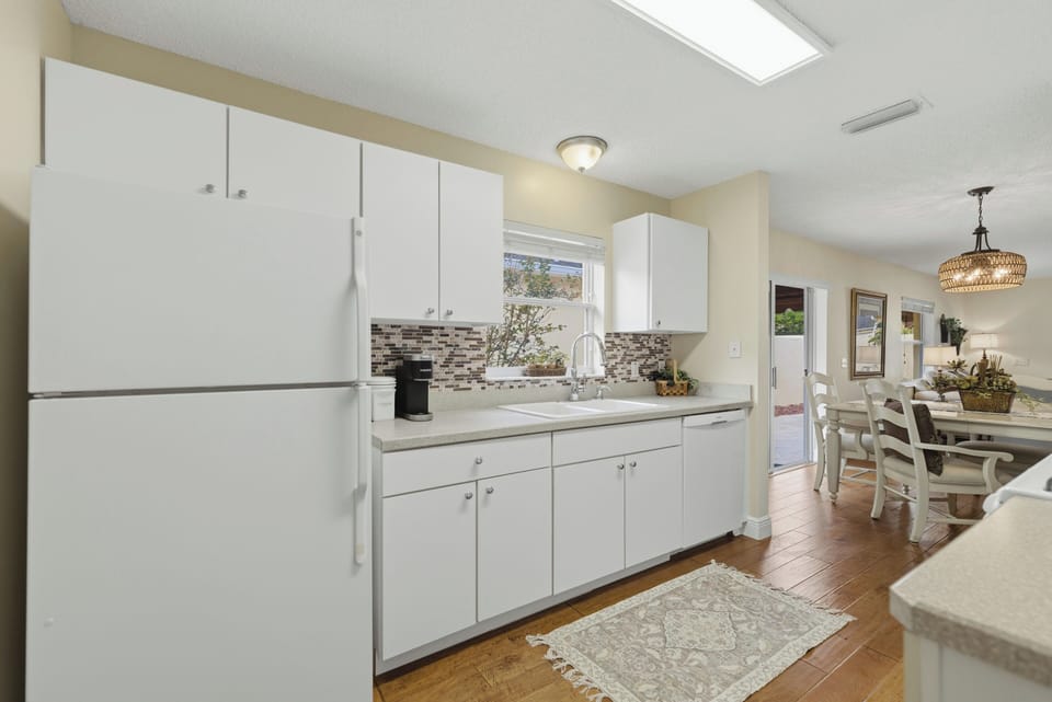 Kitchen, completely stocked with pantry