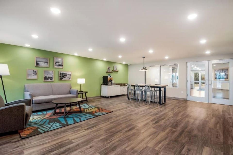 Gather with friends in the bright, spacious resident lounge.