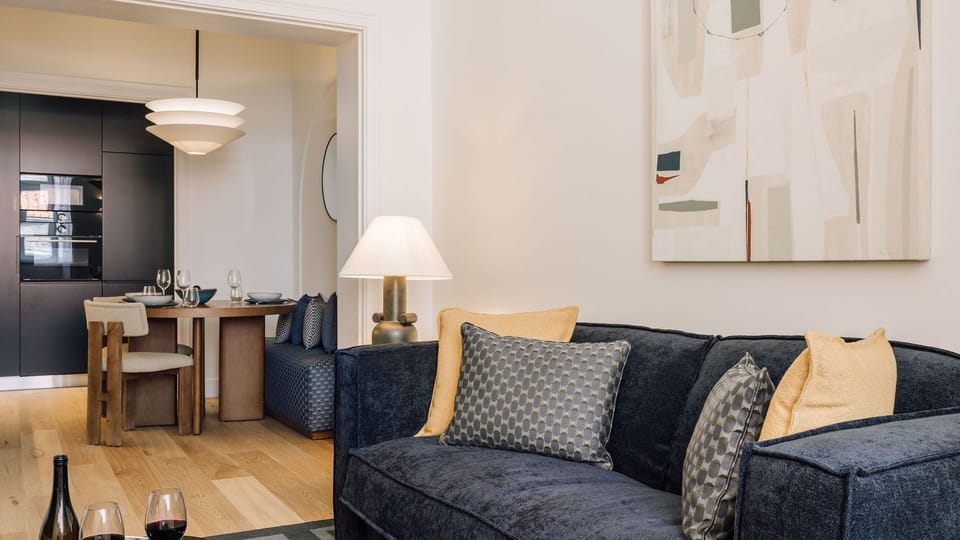 Natural light floods this serene living room, blending comfort with sophisticated design.
 #AndoLiving #Portugal #Santos #LisbonLiving #InteriorGoals