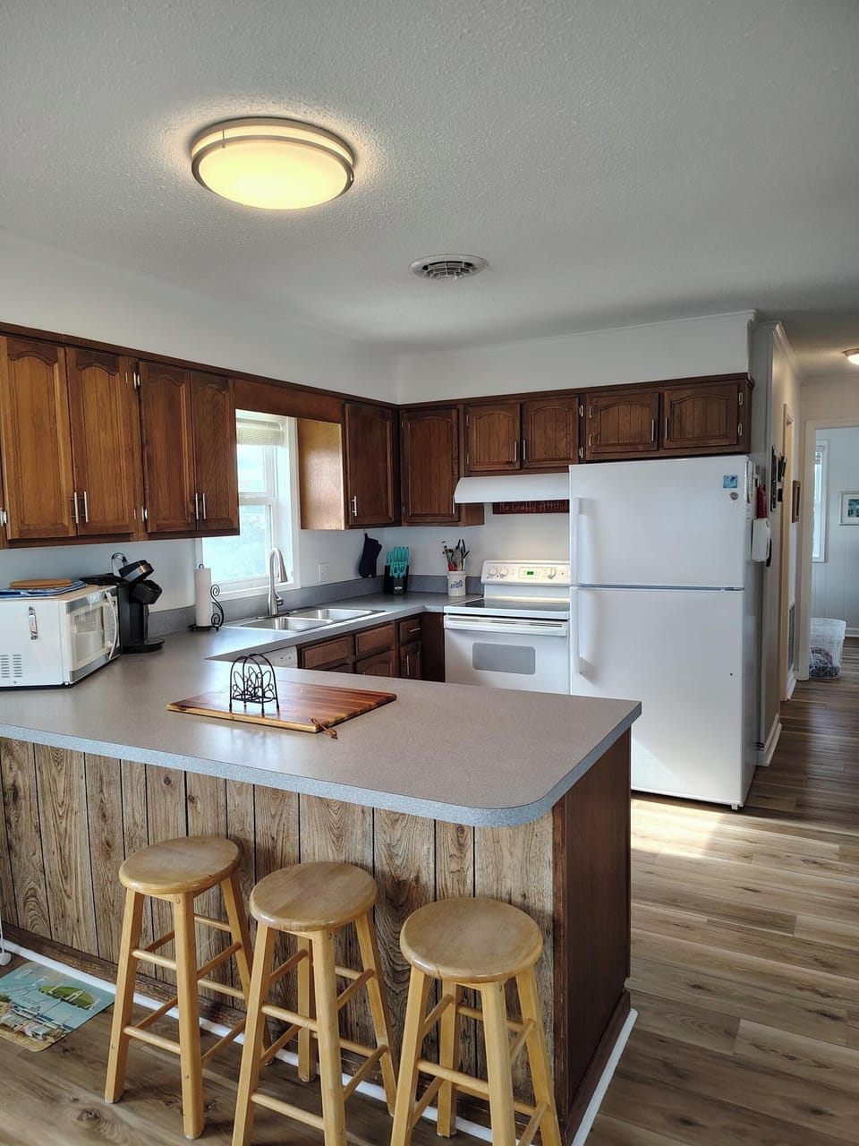 Whip up breakfast, lunch, or dinner with ease in this well-equipped kitchen.