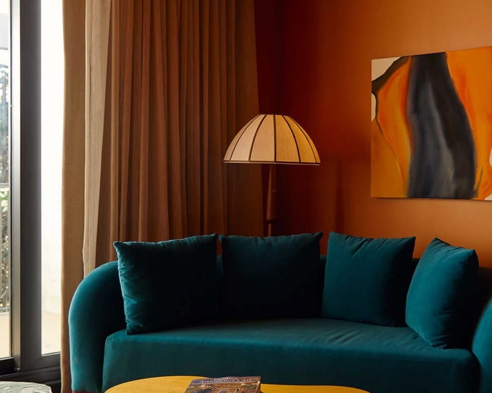 Sink into the plush sofa for slow mornings and cocktails.