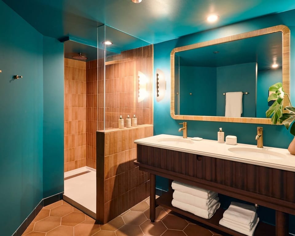 Rejuvenate with warm lighting, clean lines, and spa-inspired finishes.