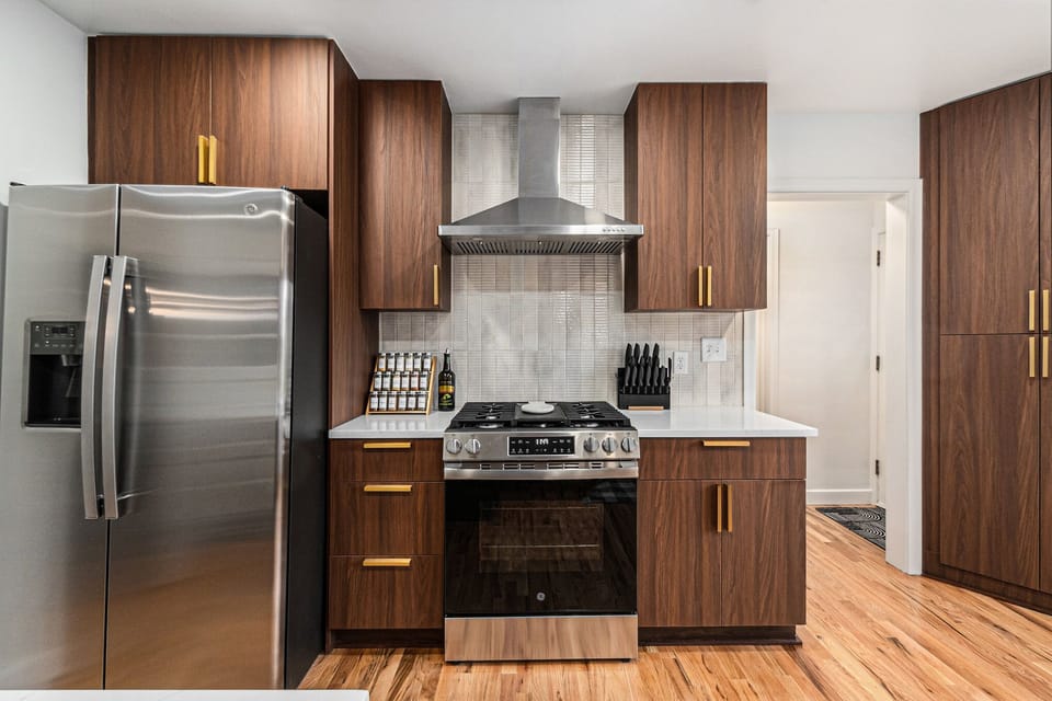 Fully stocked kitchen with everything you need for family meals and longer stays