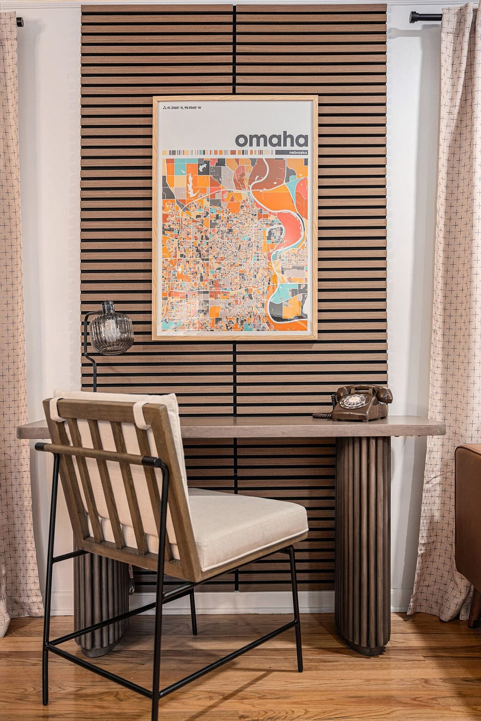 Spot the vintage rotary phone - a charming nod to yesteryear!