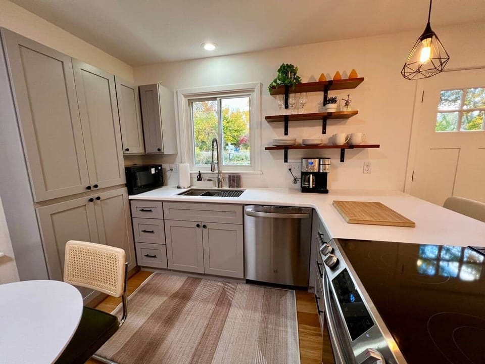 Kitchen provides all the basics to cook at home