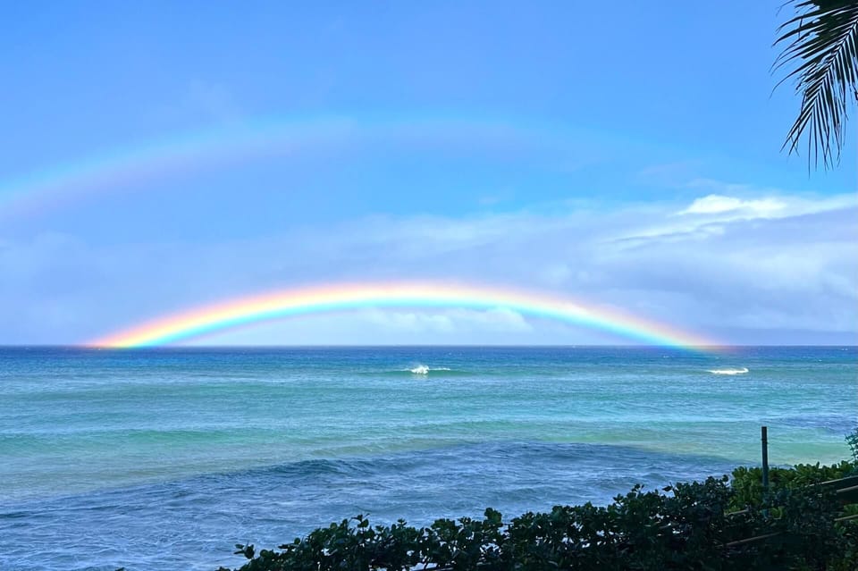 Rainbow views from your private lanai, directly off of the Master Suite.