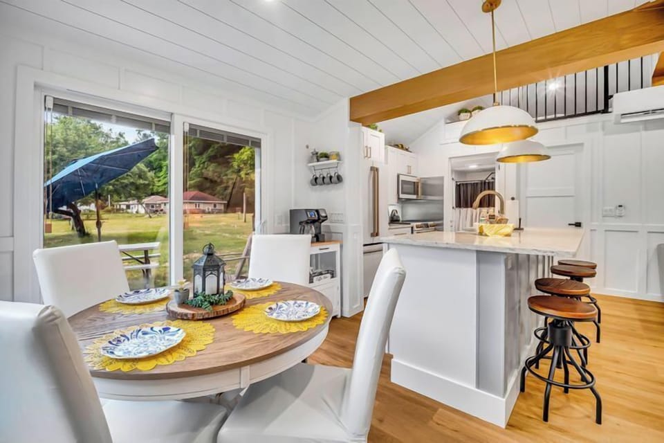 Share meals with charming views of the winter landscape.