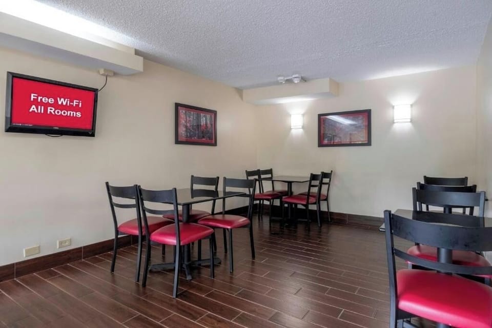 Settle in for a relaxed meal in the casual dining area.