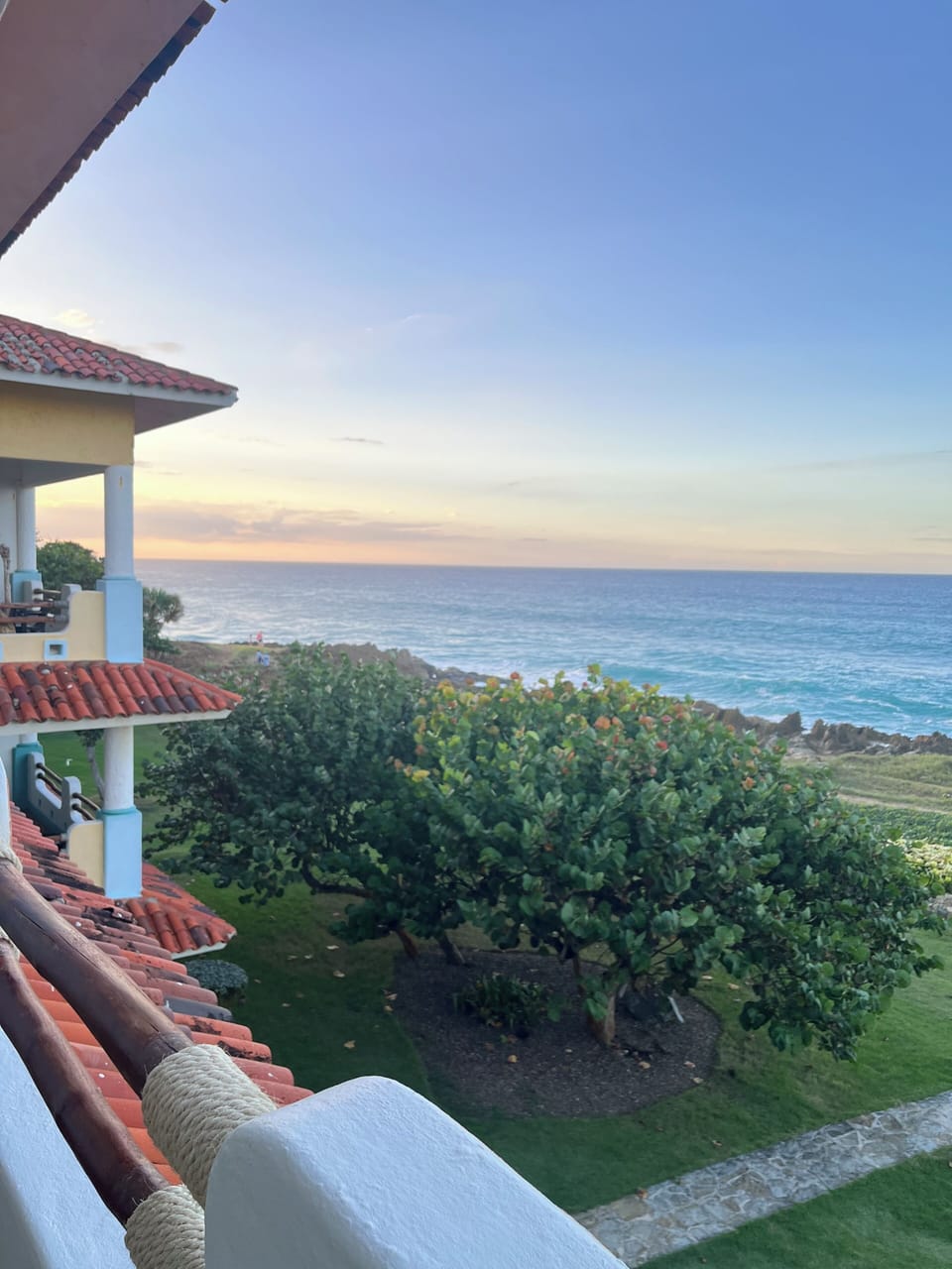 view from the balcony offering stunning, private sunrise/sunset