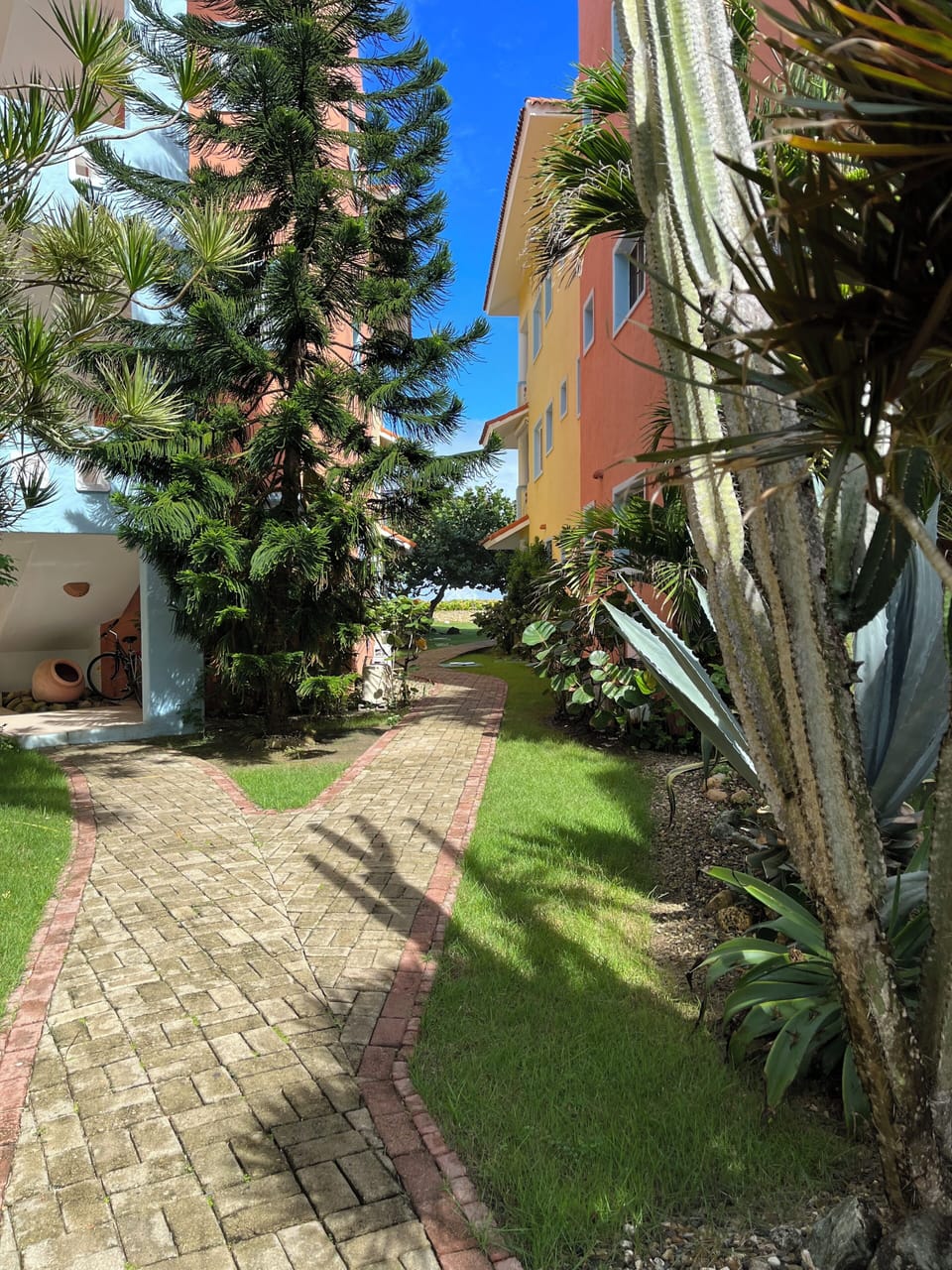path leading to building where condo is located - 3rd floor/top floor