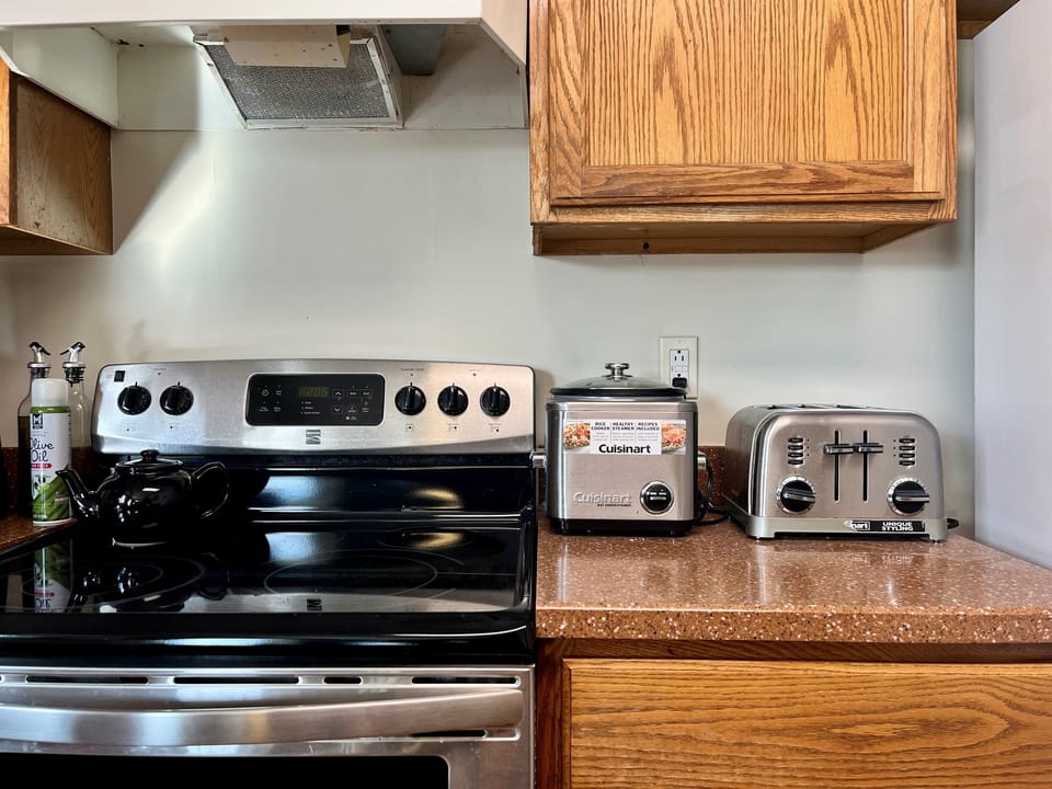 The well-stocked kitchen