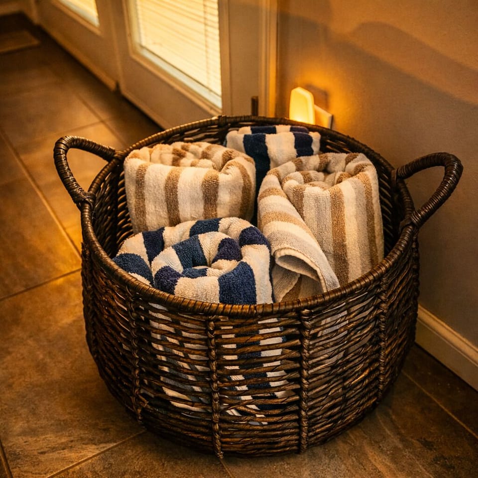 Fresh towels and linens ready for every guest