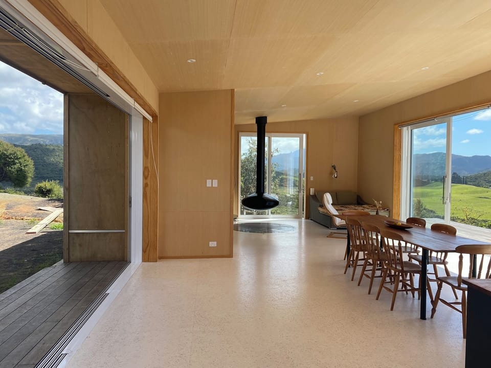 Inside with southside courtyard to the left 