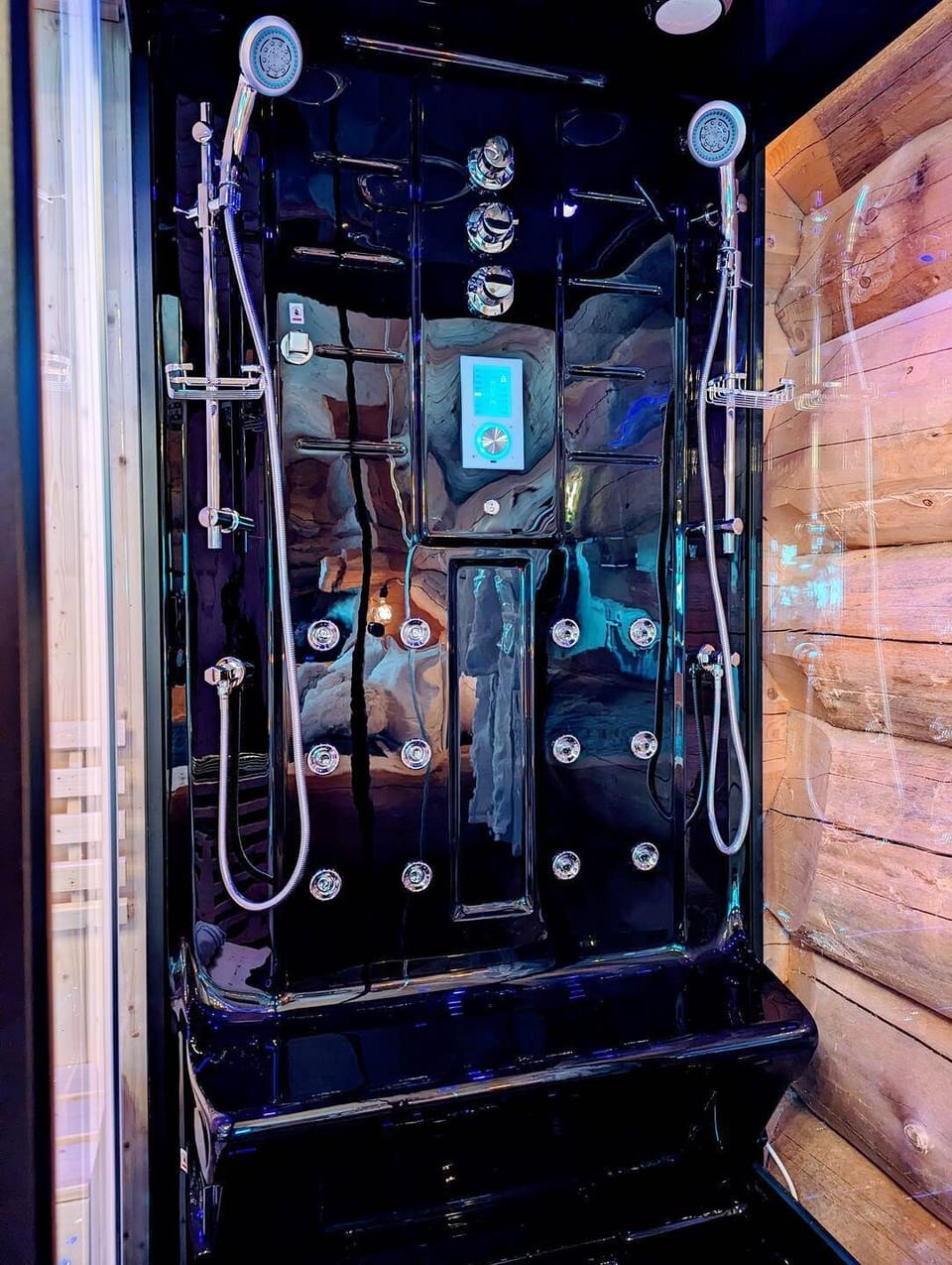 Douche hammam hydromassante LED – ambiance bien-être