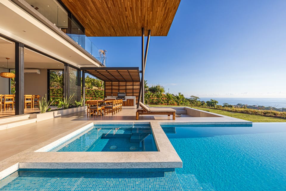 Hot tub, pool, and patio