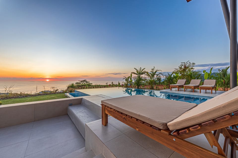 Outdoor patio with view